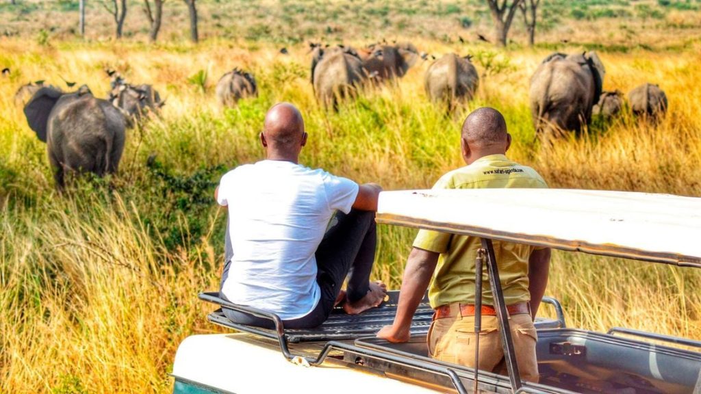 Number of Kenyan tourists visiting Uganda increases by 40,000 Tourists at the Murchison Falls National Park, Western Uganda.